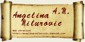 Angelina Milurović vizit kartica